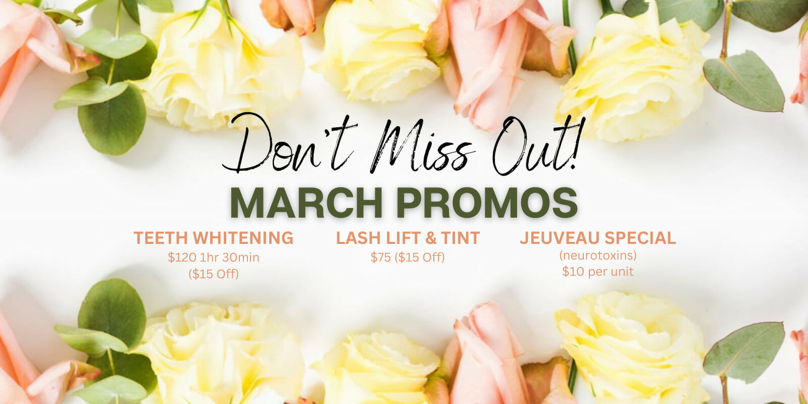 Flawless Glo MedSpa March Promotions