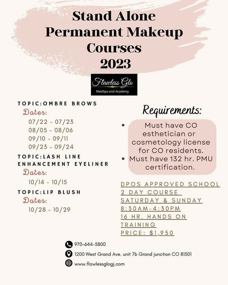 Standalone Permanent Makeup Courses At Flawless Glo PMU